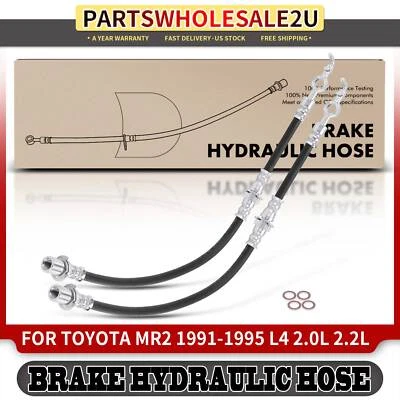 Mangueira hidráulica de freio dianteira esquerda e direita 2 peças para Toyota MR2 1991-1995 2,0L - Imagem 1 de 4
