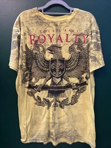 Xzavier AXR Tshirt Yellow Black Mens Large Grunge Goth Cross Affliction Like - Picture 1 of 3