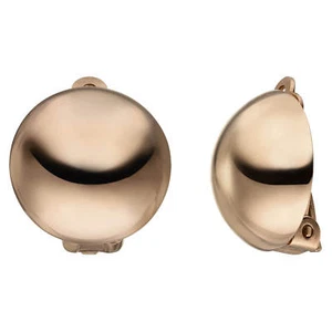 Ohrclips 15,9mm Ohrringe Halbkugel, rund, 925 Silber rotvergoldet Ohrschmuck - Bild 1 von 1