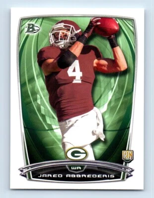 2014 Bowman Rookies Jared Abbrederis Rookie Green Bay Packers #76 - Image 1 of 2