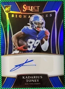 Kadarius Toney/50 2021 Panini Select Signatures Blue Prizm Rookie Auto RC - Imagen 1 de 2