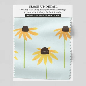 108 Black-eyed Susan Flower in Blue Roller Blind - various sizes, blackout - Picture 1 of 4