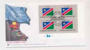 D349192 Bureau des Nations Unies de New York FDC série de drapeaux 1997 Namibie - Photo 1/1