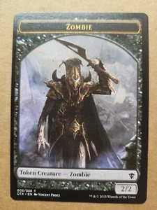 MTG Magic Token - Zombie (3/8) DTK Dragons of Tarkir LP/NM Black BULK DISCOUNT - Picture 1 of 1