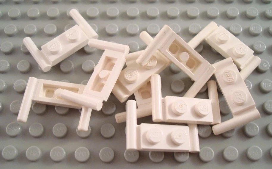LEGO Lot of 10 White 1x2 Long Handle Plate Pieces - Image 1 of 1