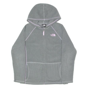 THE NORTH FACE Felpa con cappuccio grigia in pile per bambina full zip L - Foto 1 di 6
