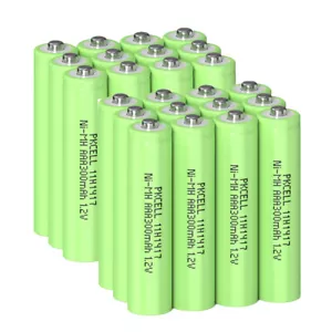 30PCS PKCELL 1.2V Ni-Mh AAA Rechargeable Batteries 300mAh for Solar Lights Toys - Picture 1 of 5