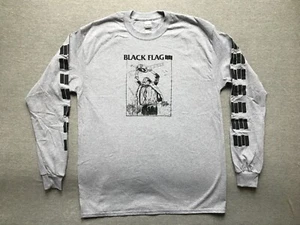 Vintage Black Flag Leatherface Long Sleeve Exploited Cro-Mags Bad Brains Punk Rare - Bild 1 von 10