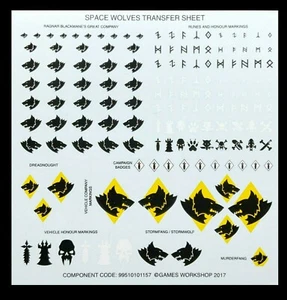 Space Wolves Primaris Space Marines Vehicle Decals Transfers Warhammer 40k - Picture 1 of 1