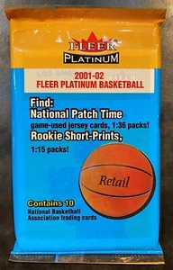 2001-02 FLEER PLATINUM BASKETBALL CARD PACK AUTO JORDAN ANNIVERSARY ROOKIE+BONUS - Picture 1 of 2