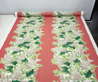 ROBERT ALLEN WINDY CORNER RHUBARB PINK FLORAL VINE EXCLUSIVE FABRIC BY YARD 55"W