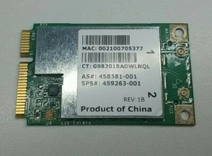 HP Broadcom BCM94312MCG 802.11ABG Mini scheda WiFi PCI-E 459263-001 - Foto 1 di 1