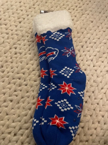 Buffalo Bills Unisex Faux Sherpa Lined Tall Footy Slippers/Socks Womens and Mens Cover