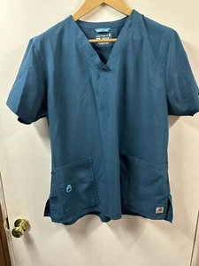 Carhartt Force Scrub Top Women’s Xl Modern Fit Torquiest Nurse Medical - Picture 1 of 4
