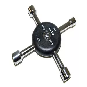 6 in 1 mini lug wrench tool Hexagon size 1/4" 11/32" 5/16" 3/8" Fits Service V.. - Bild 1 von 1