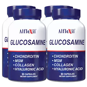 Alflexil® - Glucosamina-Condroitina-MSM-Colágeno - 90 cápsulas - PAQUETE DE 4 - Imagen 1 de 4