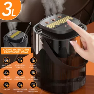 Elektrischer Luftbefeuchter Raumbefeuchter Diffuser 3L Ultraschall Humidifier - Bild 1 von 19