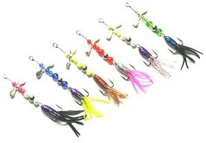 6 piezas, cebo de arrastre, hélice Spinner, Relax Shads, trucha de salmón, trucha, nuevo - Imagen 1 de 2