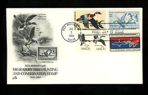 US FDC #2092 Artcraft 1984 Des Moines IA Waterfowl Duck Wetlands HC Combo - Picture 1 of 2
