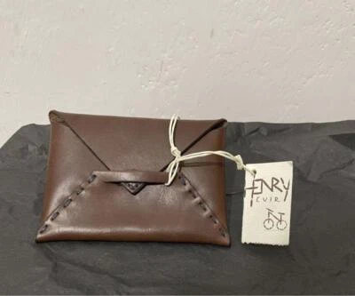 HENRY CUIR Brown Card Case Hobonichi Leather From Japan - Image 1 of 4