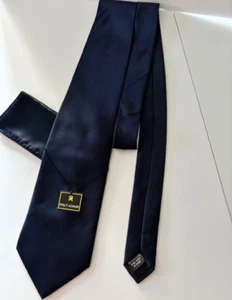 NWT Stacy Adams Men's Tie Hanky Set Royal Blue Navy Blue 58 Long 3.75 Wide - Picture 1 of 4