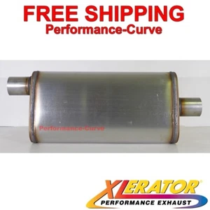 Xlerator Performance Muffler Stainless Steel 2.25" O/C 4x9 Oval - XS1255 - Picture 1 of 4
