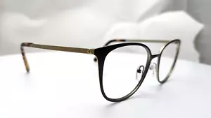 Michael Kors MK3017 1187 Cat Eye Matte Black Gold Havana Womens Eyeglasses 51mm - Picture 1 of 6
