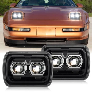 Pair New Lights For Chevy Corvette 1984-1996 5X7" 7X6 LED Headlights Hi-Lo Lamp - Picture 1 of 12