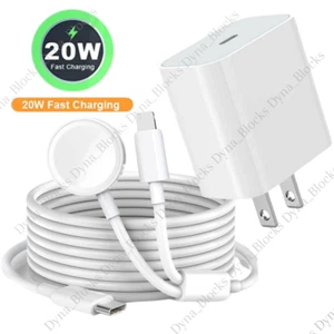 Magnetic Fast Charger Cable USB C Block For Apple Watch 7/6/5/4/3/2/1/SE iPhone - Picture 1 of 17