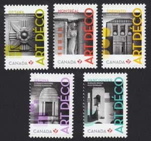 ARTDECO ARCHITECTURE * Canada 2011 #2471a-e MNH FULL Set of 5 stamps from S/S - Picture 1 of 1