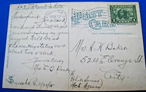 VEREINIGTE STAATEN 1913 - SCOTT #397 auf Postkarte - GEBRAUCHT - Bild 1 von 2