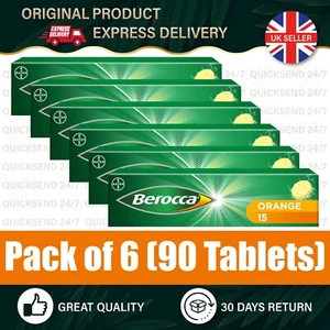 Berocca Energy | Natural Orange Flavour | Sugar-Free | Effervescent 15-90 Tablet - Picture 1 of 15