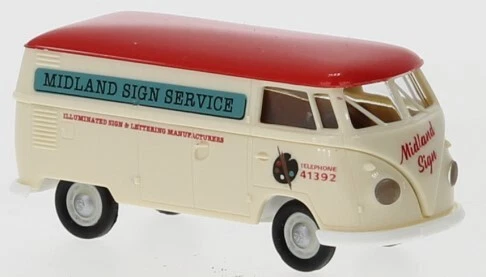 BREKINA 32732 Scala HO VW T1b Kasten Midland Sign Service anno 1960 - Immagine 1 di 1