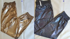 Victoria’s Secret Sport GYM BLUE GOLD Shiny Cargo Jogger Pants -Metallic NWT NEW - Picture 1 of 29