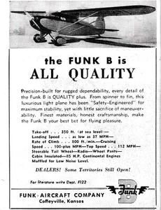 Three 1945 Funk Aircraft ads 8/14/2024i - Picture 1 of 3