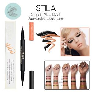 STILA Stay All Day Dual-Ended Liquid Eye Liner  INTENSE BLACK + TEQUILA SUNRISE