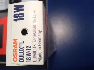 Osram DULUX L18W/12 LUMILUX Daylight De Lux Compact Fluorescent Tube Base 2G11 - Picture 1 of 2