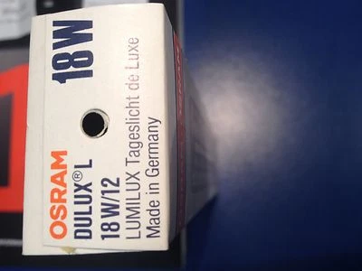 Osram DULUX L18W/12 LUMILUX Daylight De Lux Compact Fluorescent Tube Base 2G11 - Image 1 of 2