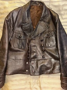 WW2 Early German Luftwaffe leather flight jacket 1939 Fliegerjacke Legion Condor - Picture 1 of 23