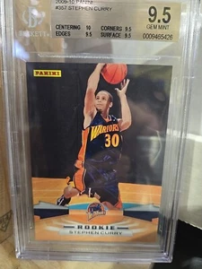 Stephen Curry 2009-10 Panini Rookie Card #357 RC BGS 9.5/10 SP Warriors 5426 - Picture 1 of 2