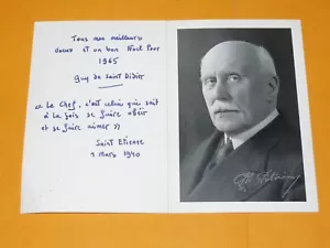 CARTE DE VOEUX 1965 MARECHAL PETAIN FRANCE - Imagen 1 de 2