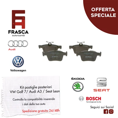 PASTIGLIE FRENO Posteriori BOSCH 0986494659 VW T-ROC Tiguan Tourer 1.5 2.0 TDI - Imagen 1 de 3