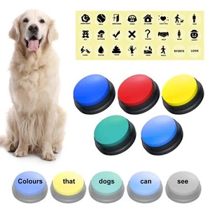 5 Pack Dog Talking Buttons Color Voice Recording Behavior Training for Pets - Picture 1 of 6