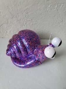 Sparkle & Shine Dazzle Snail Glitter Rubber Metallic Purp Jumbo Snail Collection - Picture 1 of 5