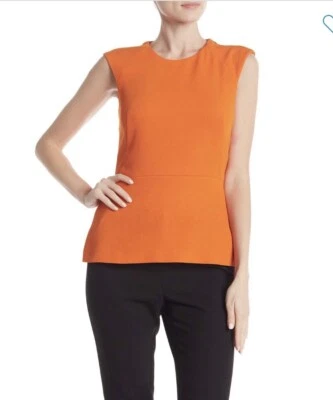 Blusa Hugo Boss Ikala Sin Mangas Naranja Foto 1 de 4