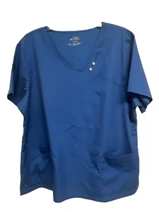 Cherokee Luxe Women's V-Neck Scrub Top XLarge Royal Blue - Picture 1 of 8