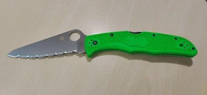 Coltello Spyderco folding knife PACIFIC SALT 2 GREEN LC200N SERRATED C91FSGR2 - Imagen 1 de 7