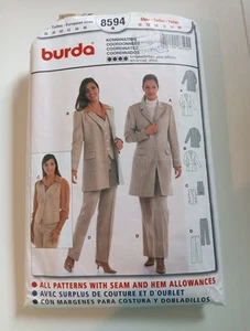 Burda 8594 Sewing Pattern, Misses' Jacket, Vest, Pants, Size 10-18 - Picture 1 of 3