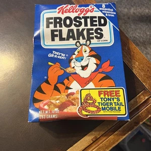 Vintage Empty Cereal Box Kellogg’s Frosted Flakes Tony’s Tiger Rail Mobile - Picture 1 of 6