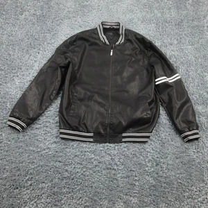 Giacca Soul Star Uomo XL Ecopelle Bomber Varsity Stripe Inghilterra Streetwear - Foto 1 di 20